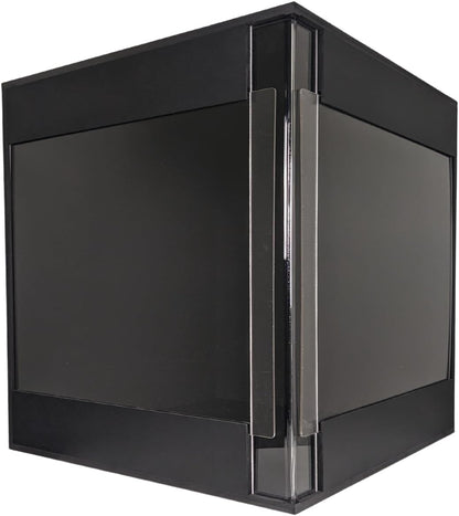 Premium PVC Reptile Enclosure, 40 Gallon, Easy Assembly, Moisture-Proof, Heat Retention, Sliding Doors, Ventilation, Bio-Active Setups, Non-Reflective Black Finish, Made in USA (Clear Brace)