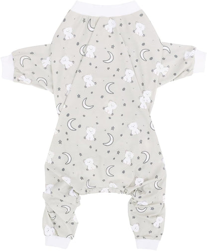 HDE Dog Pajamas One Piece Jammies Jumpsuit Pet Clothes Outfit Stretchy Lightweight Comfy Shirt Pjs for M-3XL Dogs Goodnight Polar Bears - 3XL