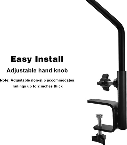 MIXXIDEA 2 Pack Heavy Duty Extensible Adjustable Deck Hooks for Hanging Bird Feeders, Plants, Suet Baskets, Wind Chimes, Lanterns