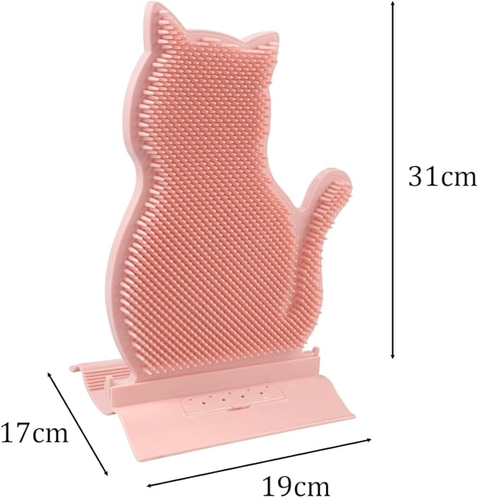 Cat Self Grooming Comb Brush with Catnip Wall Corner Groomer Brush Cats Face Scratchers for Indoor Dogs Fur pets