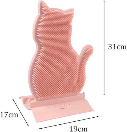 Cat Self Grooming Comb Brush with Catnip Wall Corner Groomer Brush Cats Face Scratchers for Indoor Dogs Fur pets