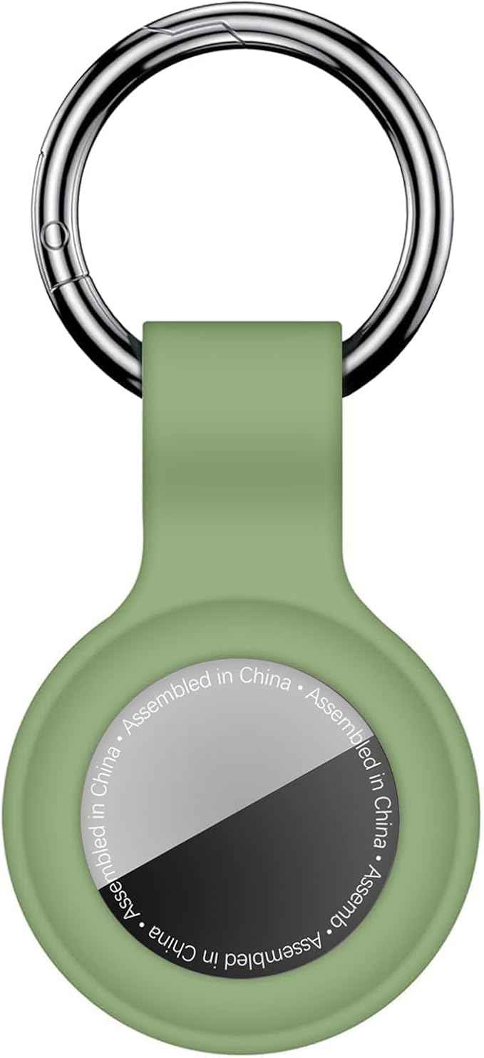 Case for AirTag 2nd Gen (2026) & 1st Gen, Silicone Holder Keychain Key Ring, Protective Cover for Apple for Air Tags, GPS Finder Accessories for Bags, Pets, Kids, Luggage, Teal Green