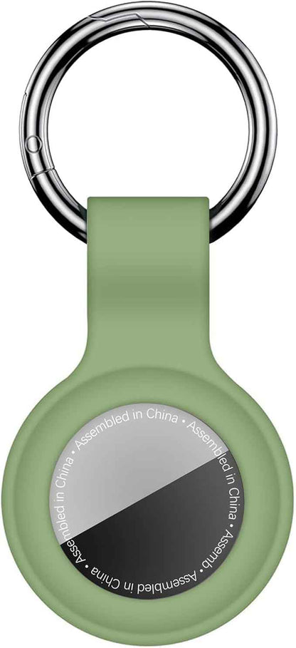 Case for AirTag 2nd Gen (2026) & 1st Gen, Silicone Holder Keychain Key Ring, Protective Cover for Apple for Air Tags, GPS Finder Accessories for Bags, Pets, Kids, Luggage, Teal Green