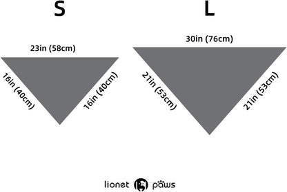 Lionet Paws Valentine's Dog Bandana,Fabric Love Dogs Kerchief for Small Medium Dogs,Dog Triangle Cotton Scarf for Girl Boy