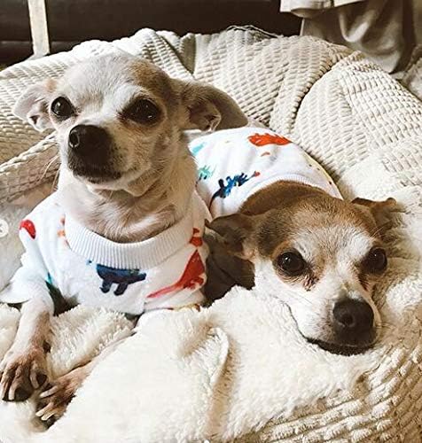 CuteBone Dog Halloween Pajamas Puppy Onesies Small Dogs Soft Pjs Coat Cat Apparel Comfy Pet Christmas Clothes Outfit Doggie Bodysuit P01XL