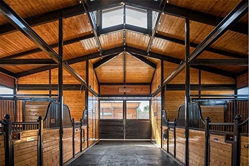 American Floor Mats - Heavy Duty Stall Tiles - Stable/Horse Tiles - Thick, Durable Rubber Flooring Solid Black 6 Center Tiles 3/4" Thick Expansion Set