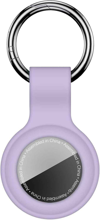 Case for AirTag 2nd Gen (2026) & 1st Gen, Silicone Holder Keychain Key Ring, Protective Cover for Apple for Air Tags, GPS Finder Accessories for Bags, Pets, Kids, Luggage, Lilac