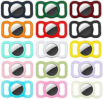 Silicone Case Compatible with Apple AirTag,Dog Cat Collar Pet Loop Holder for AirTags,Slide On Sleeve Compatible with AirTag Navy