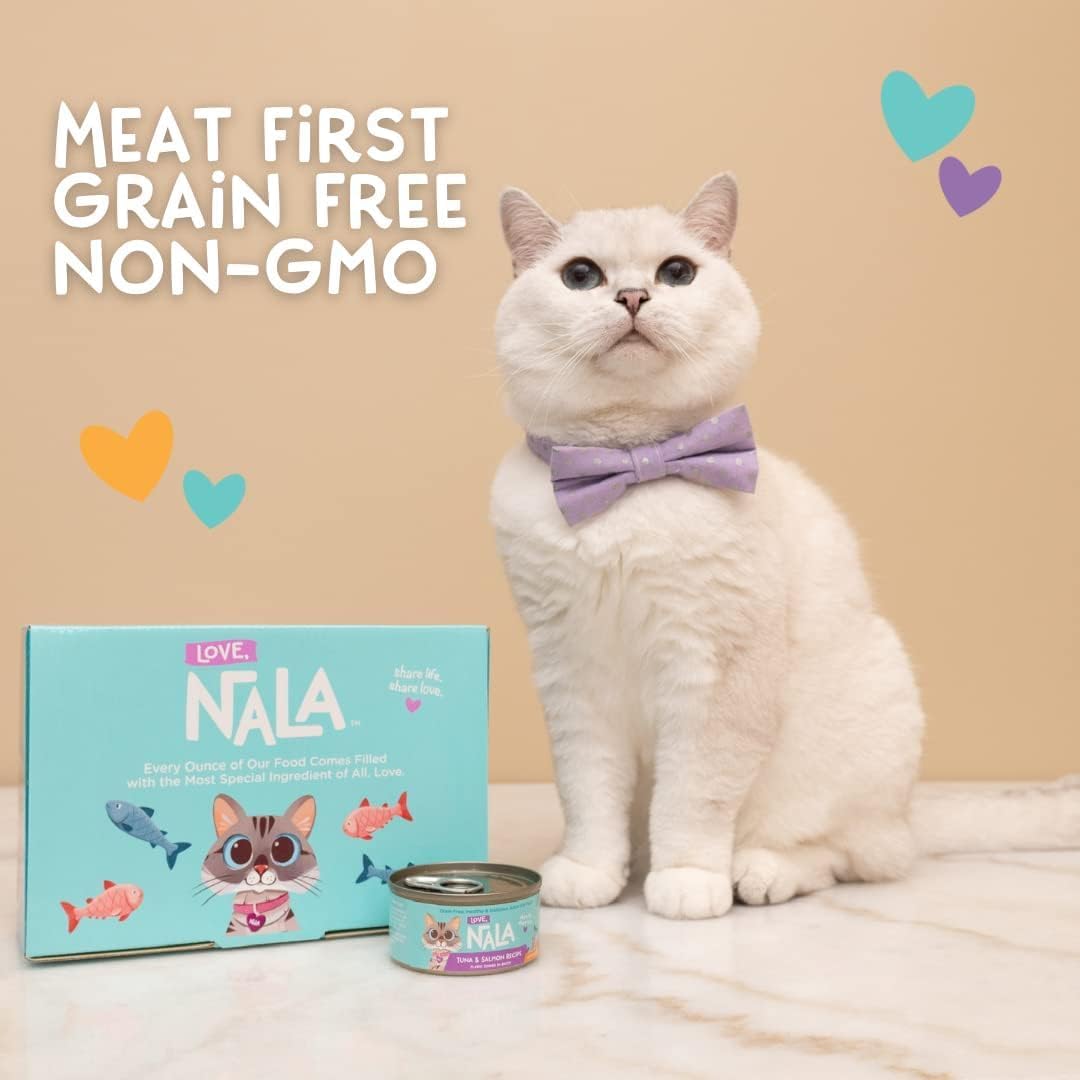 LOVE, NALA - Natural Adult Cat Wet Food - FLAKED Chicken, Sweet Potato, Tomato in Broth - Grain Free, Non-GMO, Digestive Fiber, Vitamins, Minerals - 12 Pack 2.4 lbs.