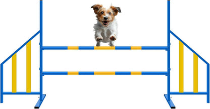 Agility Wing Jumps with Bar Dog Training Hedge Adjustable Pet Hurdles Jump Bars for Indoor Outdoor Dog Pet Agility Course Game
