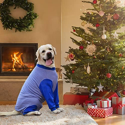Yeapeeto Dog Onesie Surgery Recovery Suit for Large Medium Bodysuit Dogs Pajamas PJS Full Body for Shedding, Prevent Licking, Wound Protection, Cone Alternative (5XL, Blue)