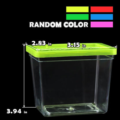 48 Pack Small Plastic Reptile Carrier Tarantula Enclosure Breeding Box Hatching Container for Spider Snail Turtle Hermit Crab Insect (3.9 x 2.9 x 3.1 Inch)