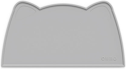 OHMO - Cat Food Mat, Silicone Pet Feeding Mat for Floor Non-Skid Waterproof Dog Water Bowl Tray, Easy to Clean Pet Placemat