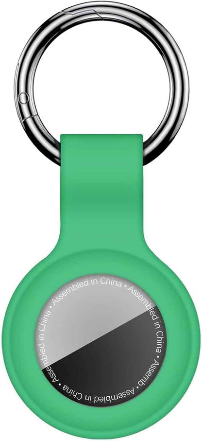 Case for AirTag 2nd Gen (2026) & 1st Gen, Silicone Holder Keychain Key Ring, Protective Cover for Apple for Air Tags, GPS Finder Accessories for Bags, Pets, Kids, Luggage, Grass Green