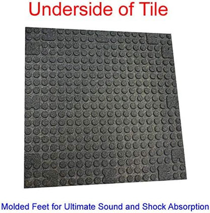 American Floor Mats - Extreme Rubber Gym Tiles - 1 Inch Thick Gym Tiles - 48" Long x 8" Wide Beveled Edge Ramp - Solid Black