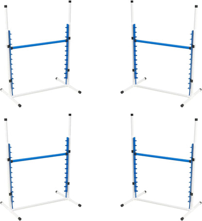 Better Sporting Dogs 4 Pack Adjustable Dog Agility Bar Jumps w/Cup Strips | Competition-Style Jump Cups for Height Class & Safe Displacement