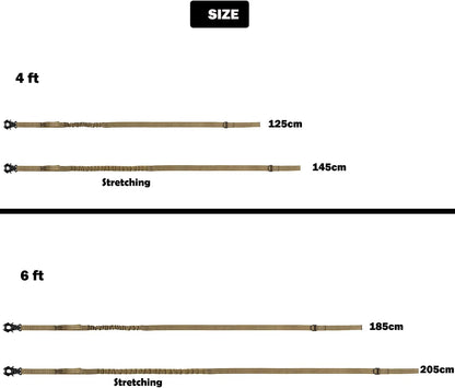 ICEFANG Tactical Dog Leash,K9 Training Walking Bungee Lead with 2 Control Handle,Heavy Duty Quick Release Metal Clasp,for Medium Large Breed (Teal, 6 FT)