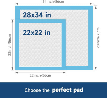 50 Count 28” x 34” XL Disposable Dog Pee Pads, Super Absorbent Leakproof Quick Drying Puppy Pee Pads for Dogs, Extra Large Disposable Dog Training Pads