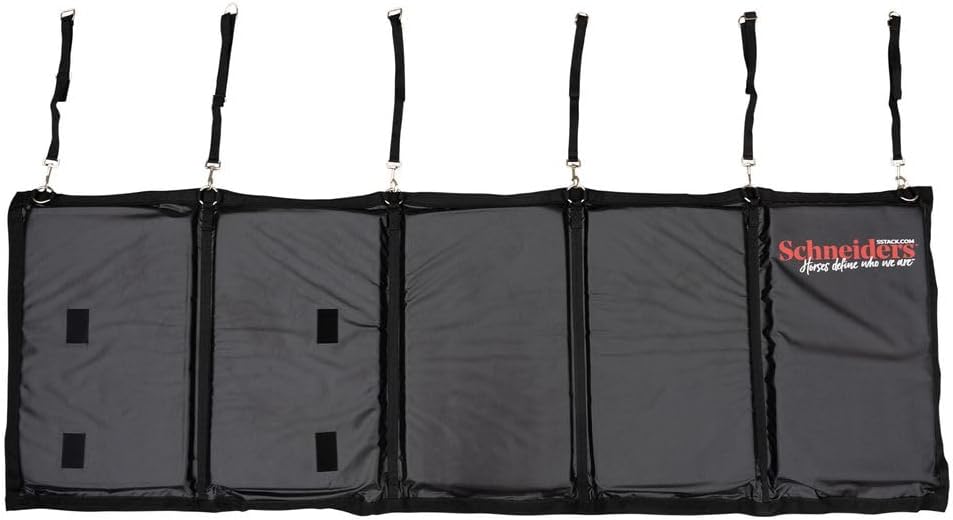 Schneiders Trailer Stall Wall Kick Pad Mat | High-Density Foam | Double PVC Vinyl for Horse Travel Safety | Color Black