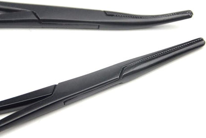 LILYS PET Pet Colourful Stainless Steel Hemostat Hemostatic Forcep,Pet Ear Hair Pull Forcep,Bend head and Straight head kit (Black, 14cm)