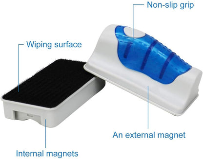 Jasonwell Magnetic Aquarium Fish Tank Glass Algae Glass Cleaner Scrubber Floating Clean Brush(L)