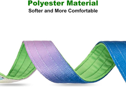 TSPRO Premium Dog Collars Tactical Dog Collar with Handle and Heavy Duty Quick-Release Metal Buckle Durable Thick and Adjustable for Medium to Large Dogs (Gradient Multi-Colored L)