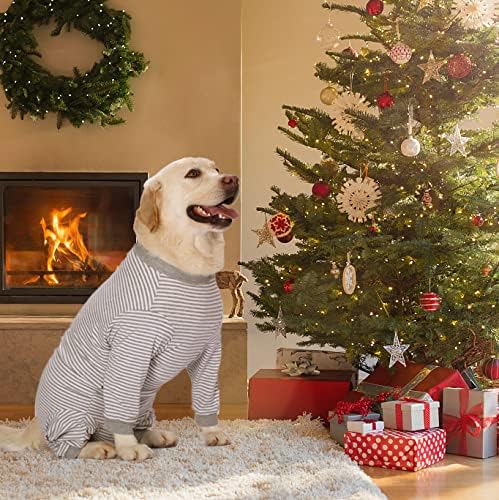 Yeapeeto Dog Onesie Surgery Recovery Suit for Large Medium Bodysuit Dogs Pajamas PJS Full Body for Shedding, Prevent Licking, Wound Protection, Cone Alternative (3XL, Grey)