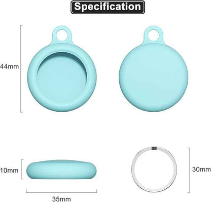 oakxco for Airtag Keychain Silicone, Airtag Holder with Key Ring, Air Tag Cover Cute Accessories for Kids, Luggage, Car Dog Collar, Car, Compatible with Apple Airtag Case Waterproof Tracker, Teal