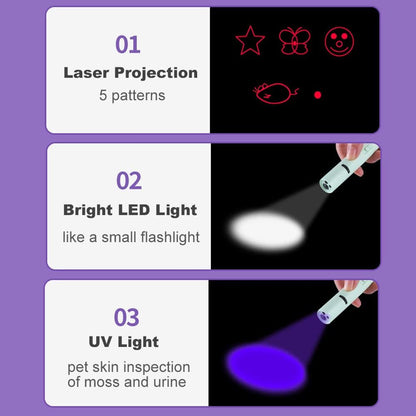 PARTSPOWER Laser Pointer Interative Cat Toy for Cats to Chase, Rechargeable Red Laser Light Pointer Exercises Training Tool for Kittens Cats Dogs (Green)