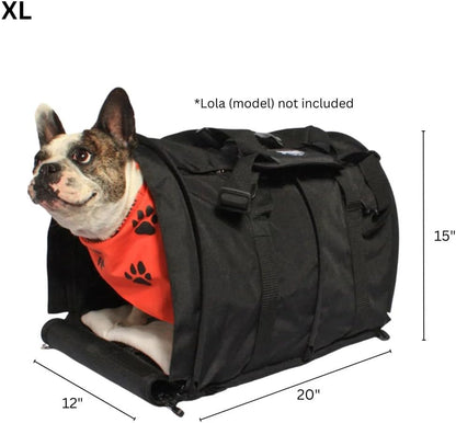 SturdiBag Pro 2.0 Pet Travel Carrier for Cats and Dogs | Soft Sided Pet Carrier Bag with Safety Clips and Seatbelt Straps for Car Travel | XL, Bordeaux - Pawvie