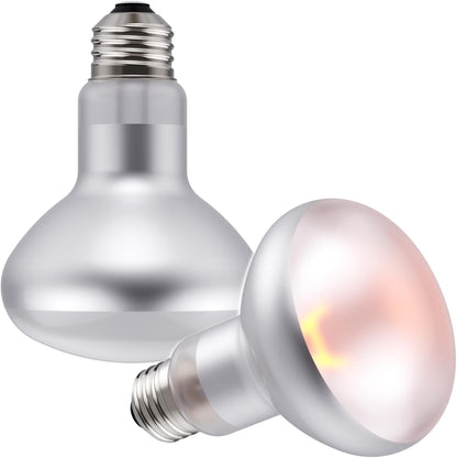 MRREPTILE Reptile Heat Lamp Bulbs, 2-Pack 75W Intense Basking Bulbs, Reptile Basking Lamps, Bearded Dragon Basking Light, Simulated Natural Basking for Reptiles Snakes Lizards Tortoise Heater