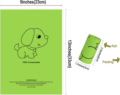 Petmolico Dog Poop Bag Holder Leash Attachment, Pet Waste Bag Dispenser Zippered Pouch, Fits Any Leash, Includes Free Roll of Dog Bags, Poop Bag Dispenser - 2 Pack, Colorful Flowers