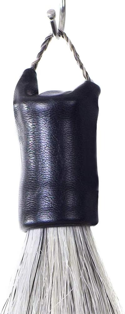 Horse Tail Extensions with Braided Horsehair Loop, Blunt Cut Bottom, 34-36 inches Long and 1 lb Weight (Light Gray)