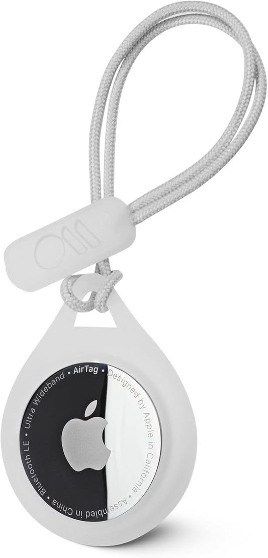 Case-Mate AirTag Holder - AirTag Keychain with Rugged Strap - Easy to Use, Protective, Durable Hard Shell Air Tag Case for Dog Collar, Cat Collar, Keys, Luggage, Backpack, Purses - 1 Pack, Clear
