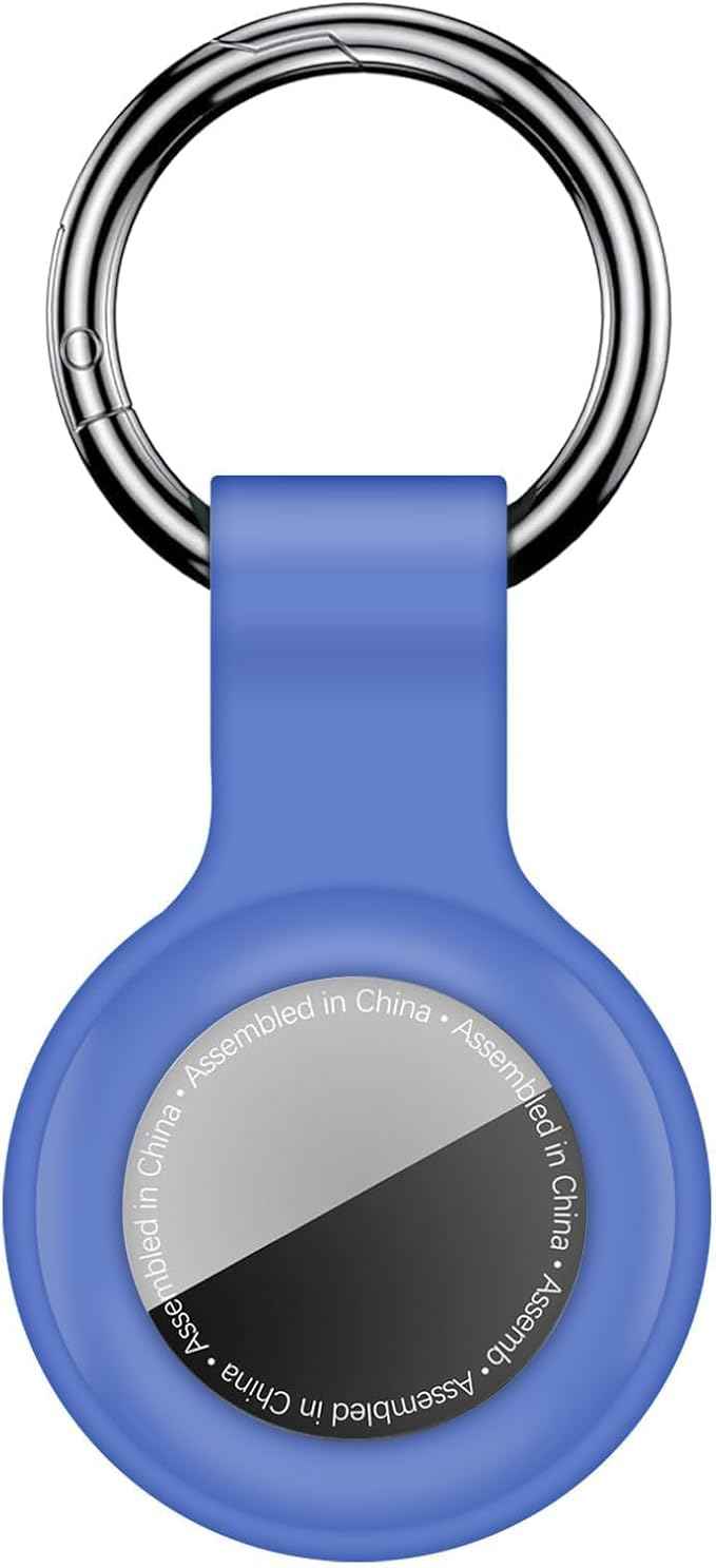 Case for AirTag 2nd Gen (2026) & 1st Gen, Silicone Holder Keychain Key Ring, Protective Cover for Apple for Air Tags, GPS Finder Accessories for Bags, Pets, Kids, Luggage, Sky Blue
