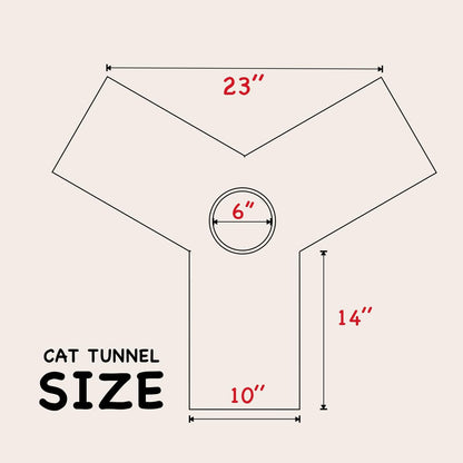 Tempcore 3 Way Collapsible Cat Tunnels, Indoor Cat Toys with Peek Hole & Ball, Perfect for Kittens & Rabbits