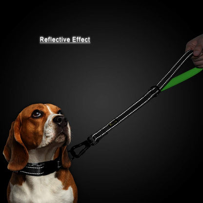 PLUTUS PET Short Training Dog Leash with Padded Handle for Medium Large Big Dogs,18 Inch Heavy Duty Strong Traffic Leash with Carabiner Clip for Climbing Walking or Guiding Blind（18”，Black