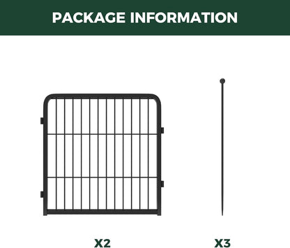 FXW Rollick Unleashed Dog Playpen for Indoor, Yard, RV Camping, 24 inch 2 Panels for Small and Puppy Dogs, Black│Patented