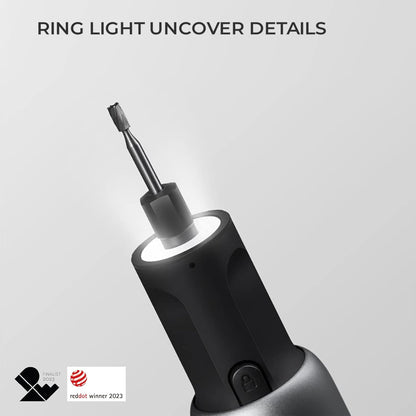 HOTO 4V Cordless Rotary Tool Kit, Upgraded Motor, 25000 RPM, 5 Variable Speed, 2000mAh, 35 Accessories, Engraving Pen for 3D Printer Sanding, Polishing, Drilling, Carving, Cutting, DIY Crafts