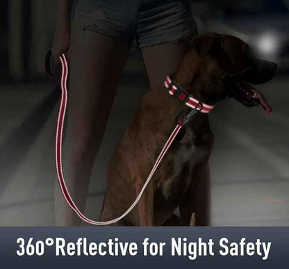 AirTag Dog Collar with AirTag Holder Compatible for Air Tag, Reflective Soft Padded, Safety Locking Buckle, Adjustable Nylon for Small Medium Large Dogs (Red,XL)