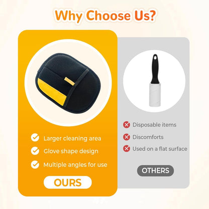 Pet Hair Removal Glove for Cats & Dogs, 2025 Upgrade Pet Hair Remover Glove, Electrostatic Pet Hair Removal Gloves for Dogs and Cats, Reusable Pet Hair Remover Glove (2)