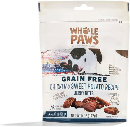 Whole Paws, Whole Paws, Chicken & Sweet Potato Jerky Bites, 5 Ounce