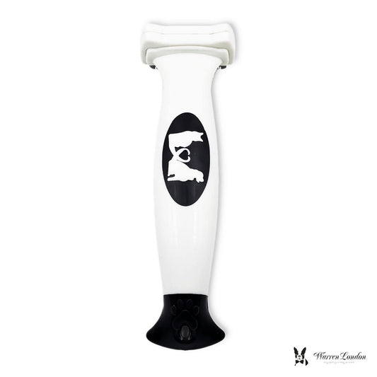 Warren London Short-Hair Deshedding Brush – Small | 1.75″ Stainless Steel Edge Removes Up to 95% Loose Fur | Gentle Undercoat Tool for Toy & Small Breeds | Ergonomic Anti-Slip Grip