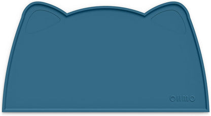 OHMO - Cat Food Mat, Silicone Pet Feeding Mat for Floor Non-Skid Waterproof Dog Water Bowl Tray, Easy to Clean Pet Placemat