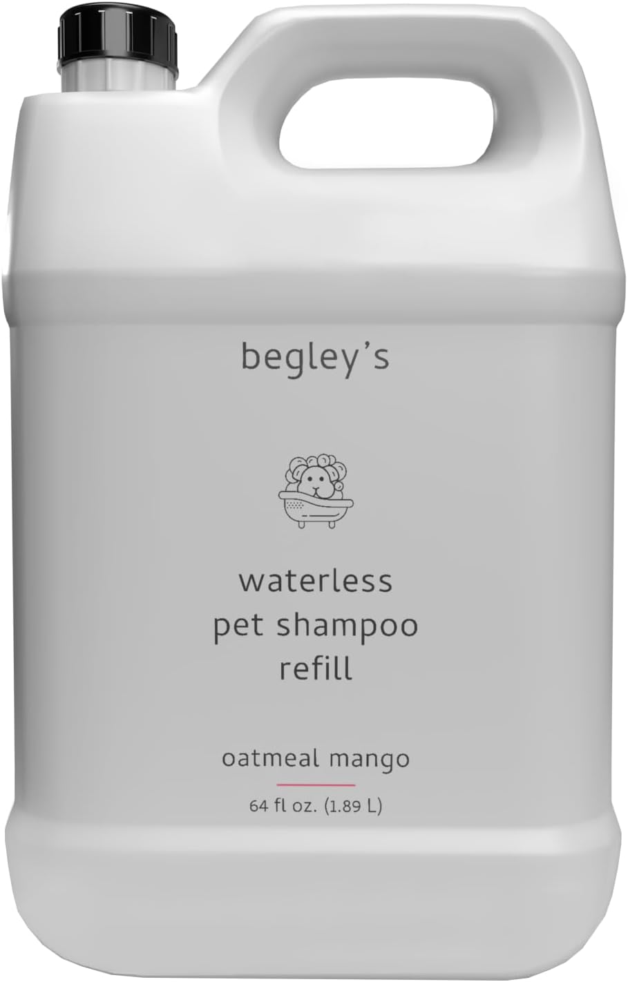 Begley's No Rinse Waterless Pet Shampoo, Bathless Cleaning, Deodorizing, and Odor Removal for a Shiny, Fresh Smelling Coat - Effective for Dogs, Puppies, and Cats - Refill, Fresh Oatmeal Mango