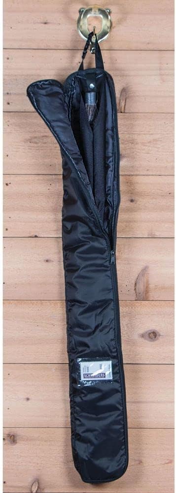 Dura-Tech Deluxe Fake Horse Tail Bag | Protects Fake Horse Tail | Full-Length Zipper | Tangle-Free Lycra Sleeve | Secure Tail Fastener | Handy ID Pocket | Color Black