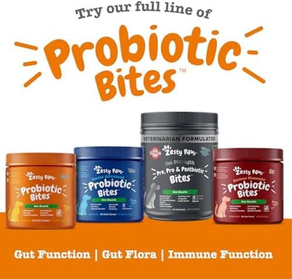Zesty Paws Probiotics for Dogs - Digestive Enzymes for Gut Flora, Digestive Health, Diarrhea & Bowel Support - Clinically Studied DE111 - Dog Supplement Soft Chew for Pet Immune System - Pumpkin