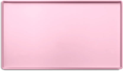 CatGuru Cat Food Mat, Small & Large Pet Feedingd Mat, 100% Waterproof Cat Mats for Food and Water, Silicone Mats for Pet Bowls, Non-Slip Placemat for Water Bowl or Fountain (Small, Pink)