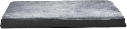 Amazon Basics Dog Bed with Cooling Gel Memory Foam, Pressure-Relief Support for Dogs up to 120lbs, Non-Slip Bottom, Machine Washable Cover, Giant Sized (50" x 34"), Grey