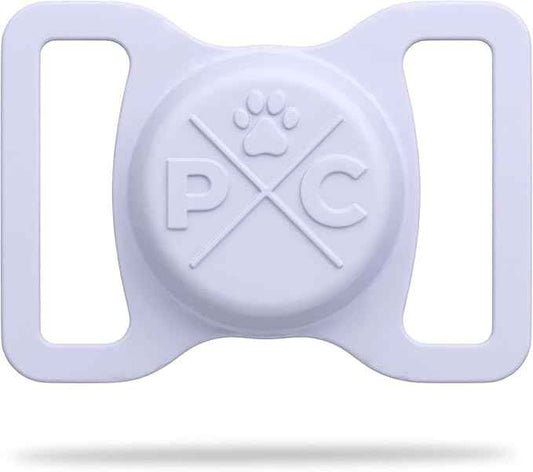 Pup Culture AirTag Dog Collar Holder, Extra-Durable, Lightweight, and Protective AirTag Case for Dog Collar -Track Your Pet Using an Apple AirTag - Dog Collar AirTag Holder- Lavender 1.5 Inch Collar